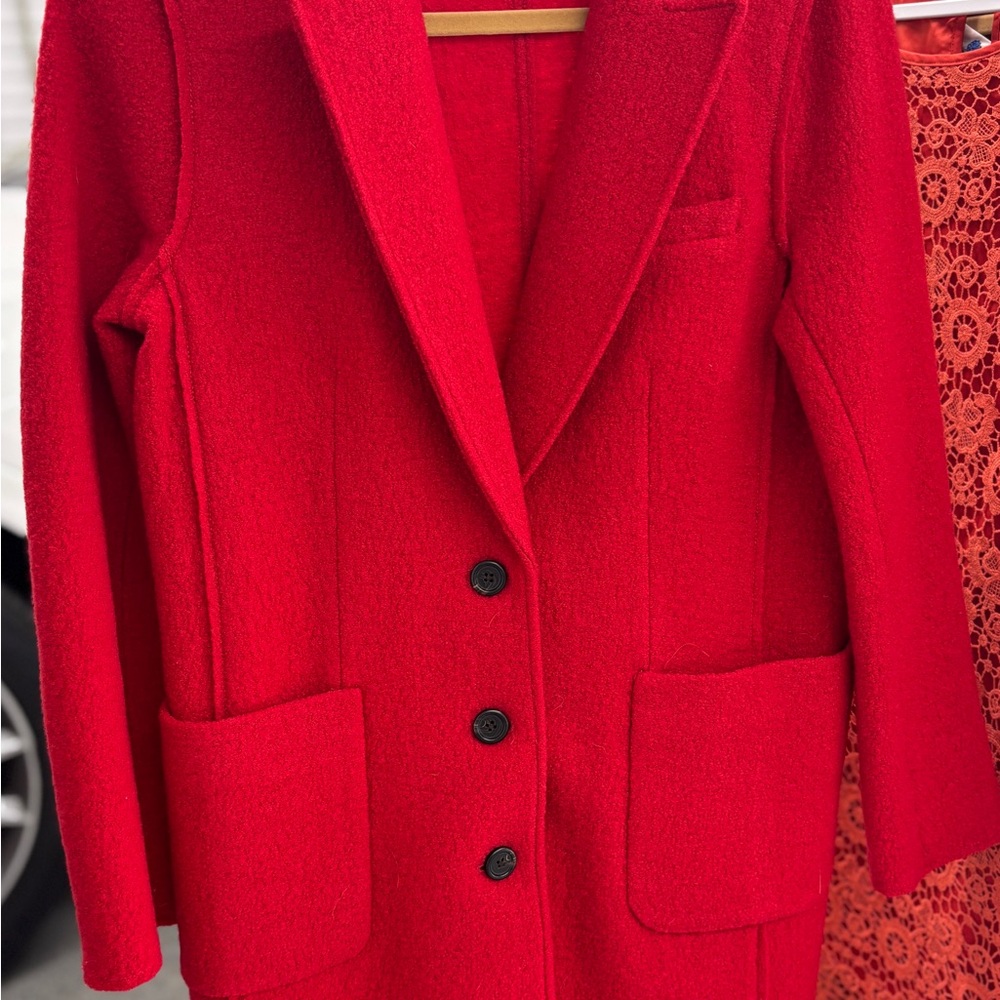 J. Crew Red Blazer Classic Tailored Design